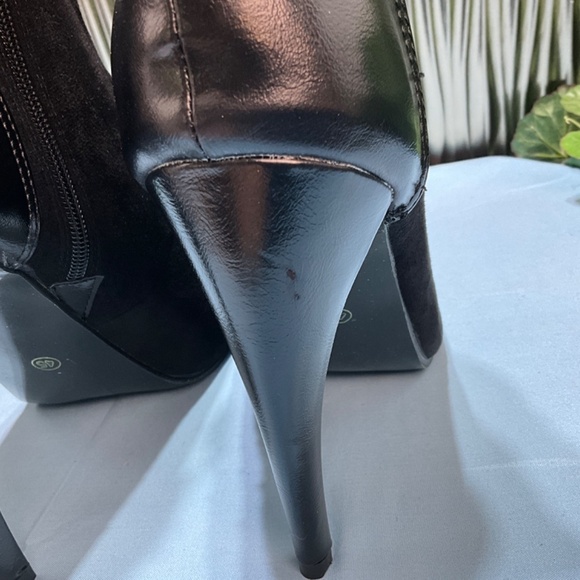 Ankle Boots high heels black suede - Picture 5 of 6